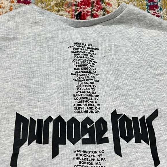 Justin Bieber The Purpose Tour Pop Music Concert Tour Sweatshirt - Picture 7 of 11